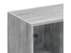 Estantería con puertas madera gris Sonoma 136x37x109 cm