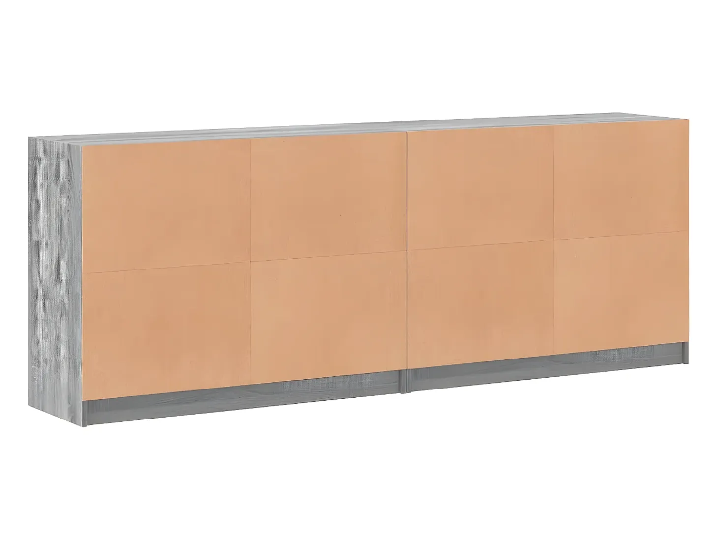 Estantería con puertas madera gris Sonoma 204x37x75 cm