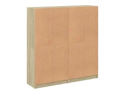Estantería con puertas madera roble Sonoma 136x37x142 cm