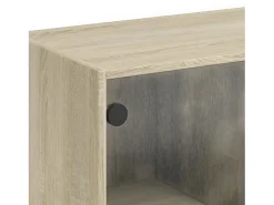Estantería con puertas madera roble Sonoma 136x37x142 cm