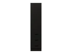 Estantería de 180 cm de alto - con 3 cajones laterales - Estantes ajustables - Reversible izquierdo/derecho - Negro