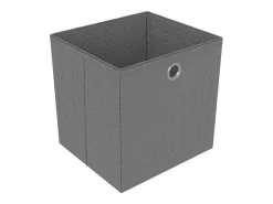 Estantería de 6 cubos con cajas tela gris 103x30x72,5 cm