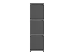 Estantería de 9 cubos con cajas de tela gris 103x30x107,5 cm ES611445