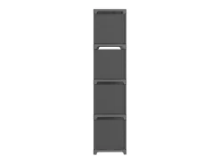 Estantería de 12 cubos de tela gris 103x30x141 cm