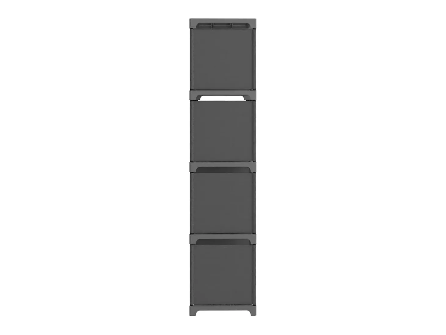 Estantería de 12 cubos de tela gris 103x30x141 cm