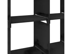 Estantería de 9 cubos de tela negra 103x30x107,5 cm