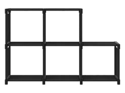 Estantería de 5 cubos de tela negra 103x30x72,5 cm ES169593