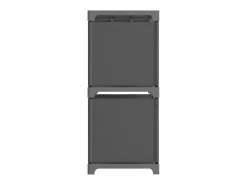 Estantería de 4 cubos de tela gris 69x30x72,5 cm