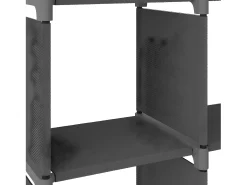 Estantería de 4 cubos de tela gris 69x30x72,5 cm
