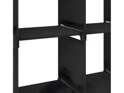 Estantería de 15 cubos de tela negra 103x30x175,5 cm