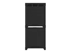 Estantería de 4 cubos de tela negra 69x30x72,5 cm ES397373