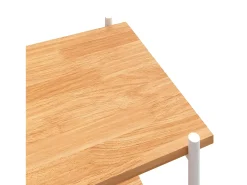 Estantería de 4 niveles blanco y roble 80x40x130 cm