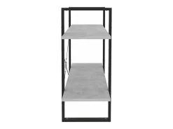 Estantería de 2 niveles contrachapada gris hormigón 100x30x70cm