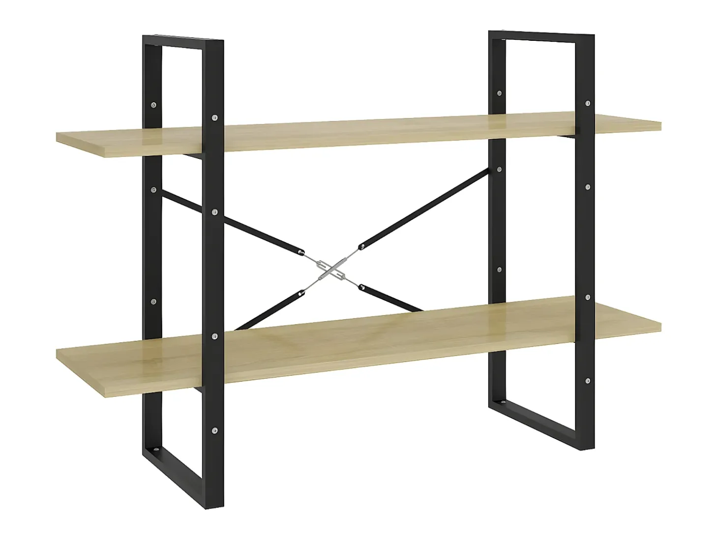 Estantería de 2 niveles contrachapada roble Sonoma 100x30x70 cm