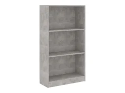 Estantería de 3 niveles contrachapada gris hormigón 60x24x109cm