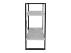 Estantería de 2 niveles contrachapada gris hormigón 80x30x70 cm