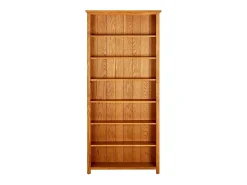 Estantería de 7 niveles de madera maciza de roble 90x22,5x200 cm