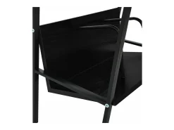 Estantería de 2 niveles de aglomerado negro 52x28x59 cm