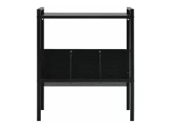 Estantería de 2 niveles de aglomerado negro 52x28x59 cm