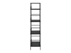 Estantería de 4 niveles de aglomerado negro 60x27,6x124,5 cm