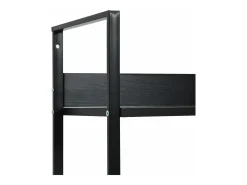 Estantería de 4 niveles de aglomerado negro 60x27,6x124,5 cm