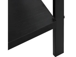 Estantería de 4 niveles de aglomerado negro 60x27,6x124,5 cm