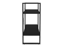 Estantería de 2 niveles madera contrachapada negro 80x30x70 cm