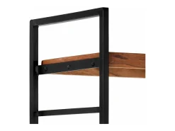 Estantería de 4 niveles madera maciza de acacia 80x30x180 cm