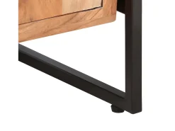 Estantería de 4 niveles madera maciza de acacia 80x30x180 cm