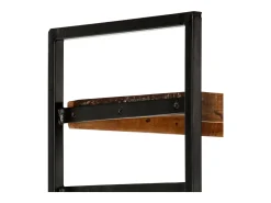 Estantería de 4 niveles madera maciza reciclada 124x30x180 cm