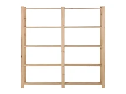 Estantería de 5 niveles madera pino maciza 170x28,5x170 cm ES202185