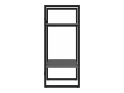 Estantería de 2 niveles madera contrachapada gris 40x30x70 cm