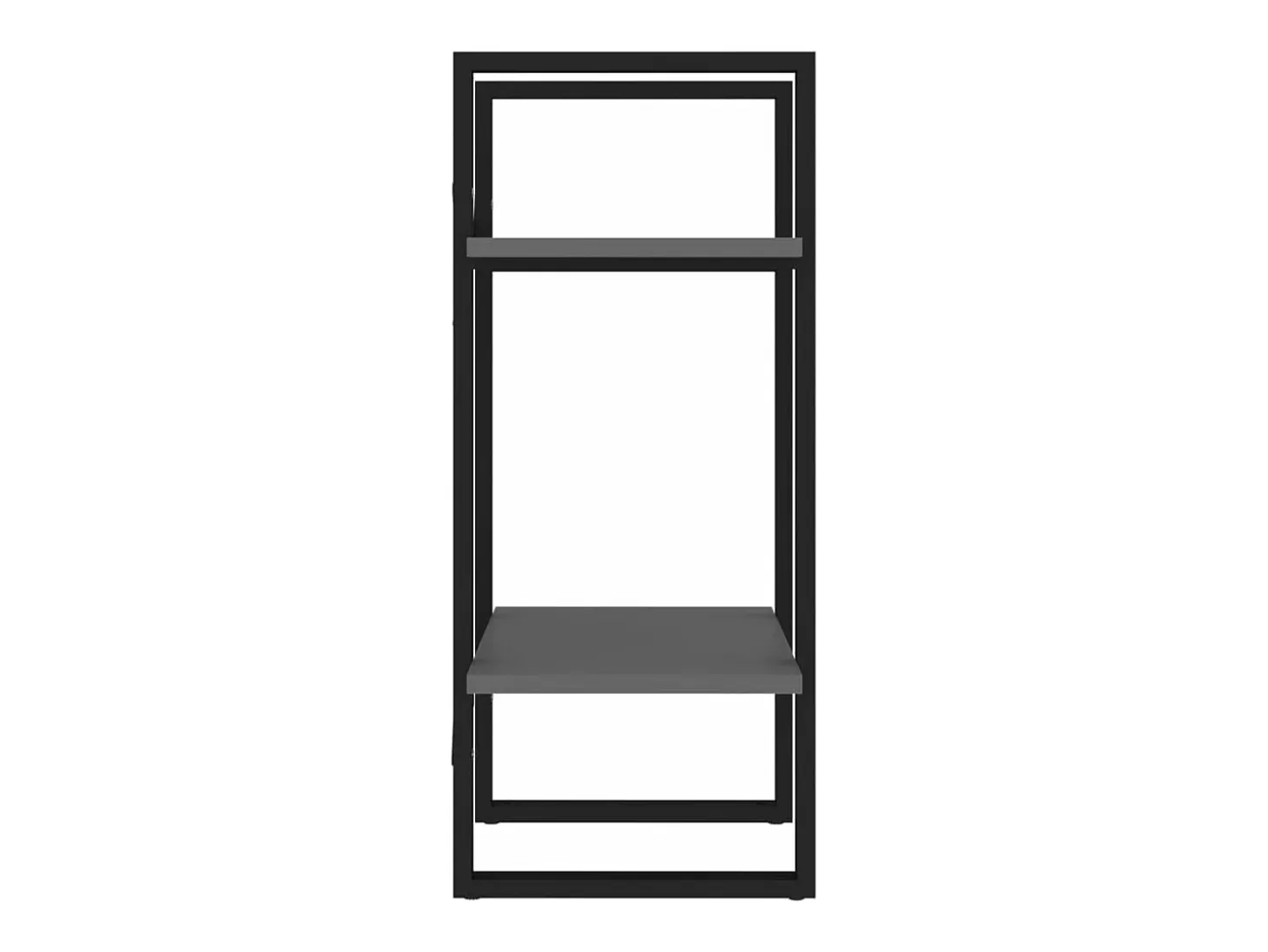 Estantería de 2 niveles madera contrachapada gris 40x30x70 cm