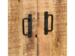 Estantería de 4 niveles madera de mango rugosa 124x30x180 cm