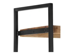 Estantería de 4 niveles madera de mango rugosa 124x30x180 cm