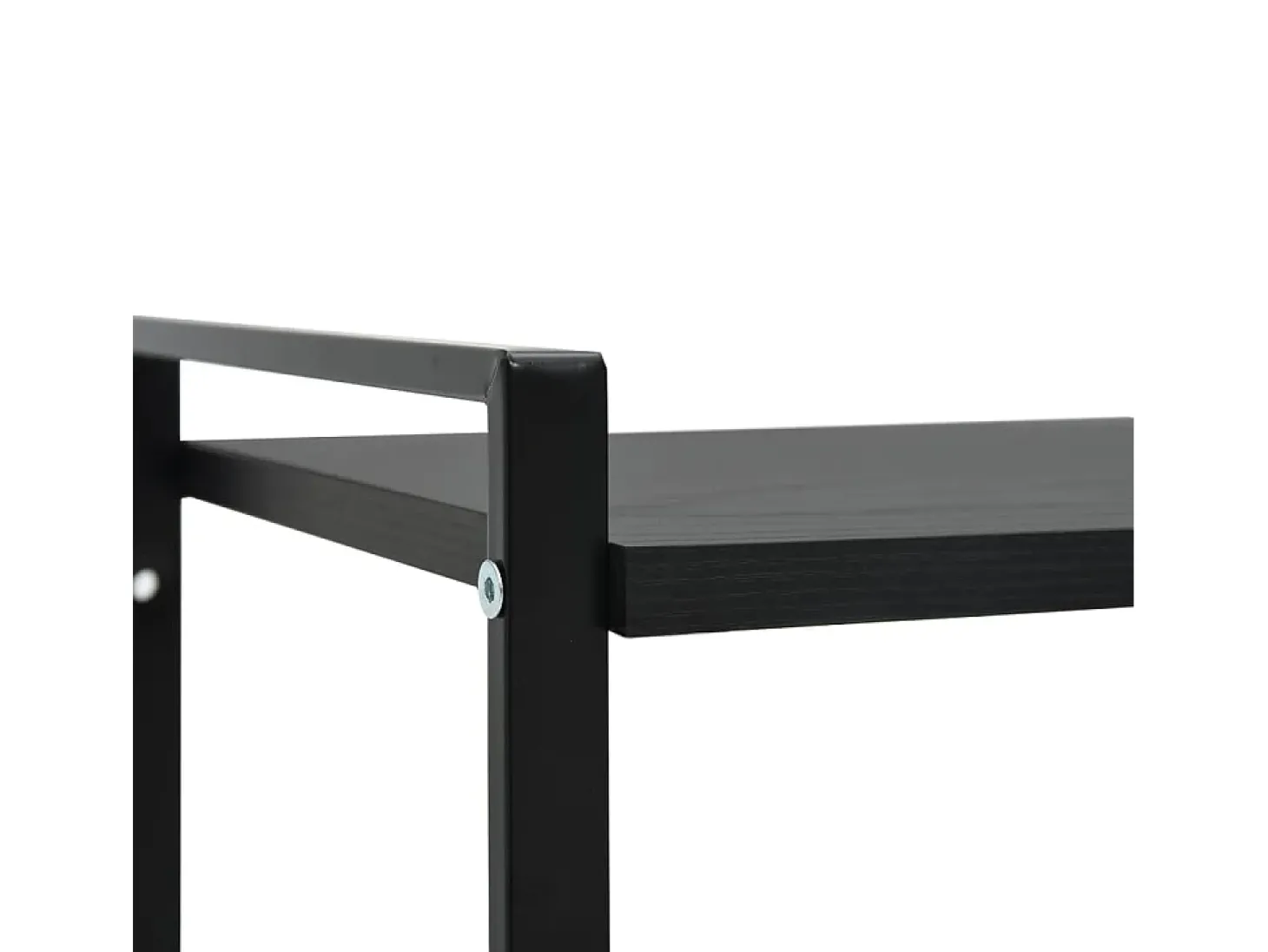 Estantería de 2 niveles madera de ingeniería negro 52x28x59 cm