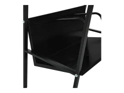 Estantería de 2 niveles madera de ingeniería negro 52x28x59 cm