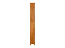 Estantería de 7 niveles madera maciza de roble 60x22x200 cm