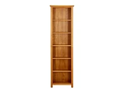 Estantería de 6 niveles madera maciza de roble 52x22x180 cm