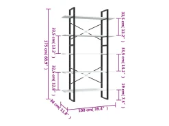 Estantería de 5 niveles madera ingeniería blanca 100x30x175 cm