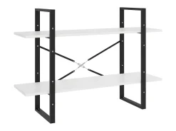 Estantería de 5 niveles madera ingeniería blanca 100x30x175 cm