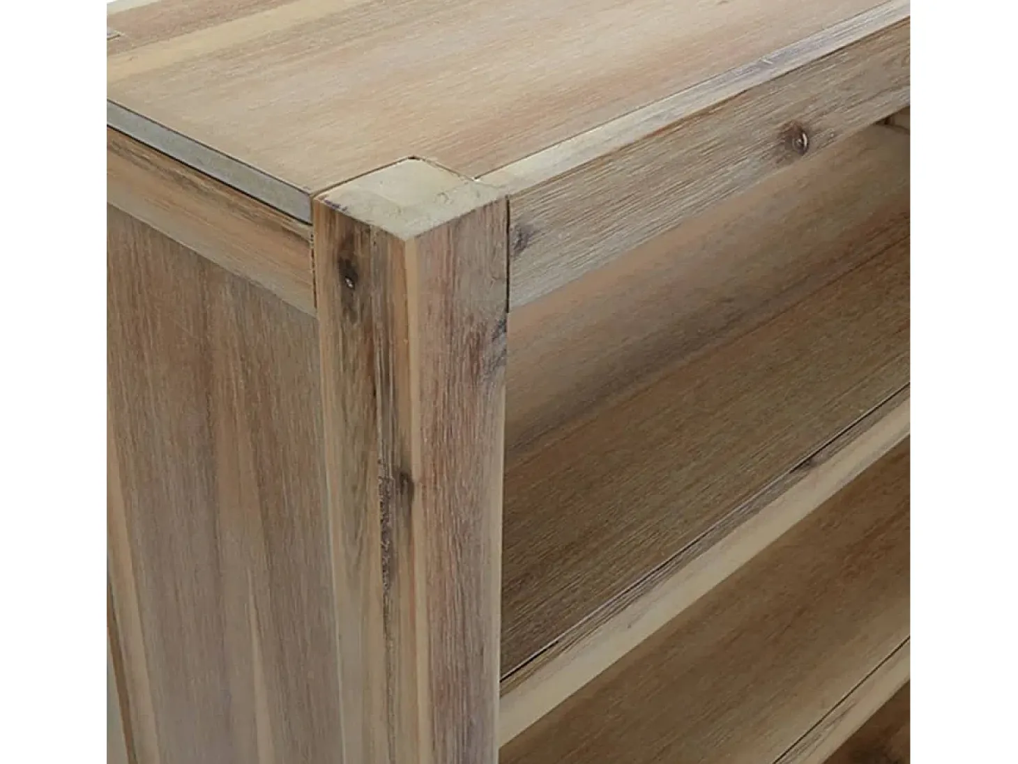 Estantería de 6 niveles madera maciza de acacia 80x30x170 cm
