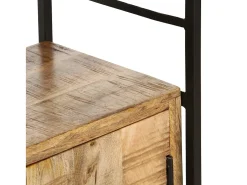 Estantería de 4 niveles madera de mango rugosa 80x30x180 cm