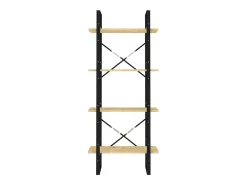 Estantería de 4 niveles madera maciza de pino 60x30x140 cm