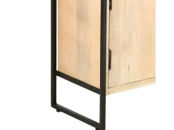 Estantería de 4 niveles madera maciza de mango 124x30x180 cm