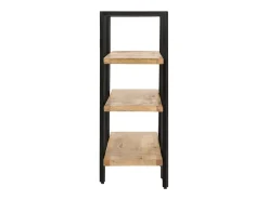 Estantería de 3 niveles madera maciza de mango 160x31x80 cm