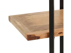 Estantería de 3 niveles madera maciza de mango 160x31x80 cm