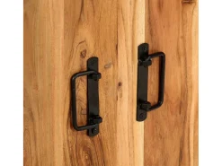 Estantería de 4 niveles madera maciza de acacia 124x30x180 cm
