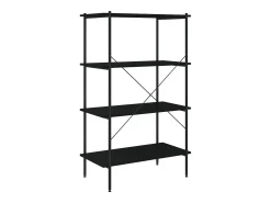 Estantería de 4 niveles negro 80x40x130 cm