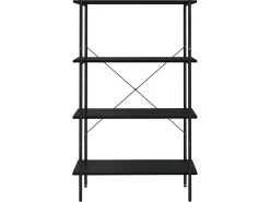 Estantería de 4 niveles negra 80x40x130 cm ES926118
